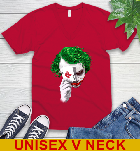 Boston Red Sox MLB Baseball Joker Card Shirt V-Neck T-Shirt 6