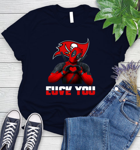 NHL Tampa Bay Buccaneers Deadpool Love You Fuck You Football Sports Women's T-Shirt 2