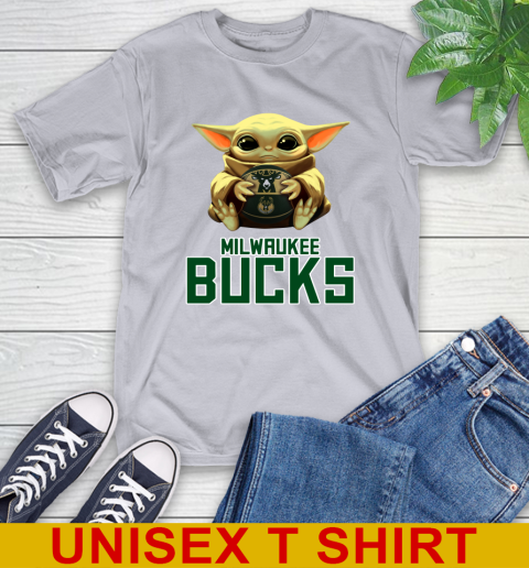 NBA Basketball Milwaukee Bucks Star Wars Baby Yoda Shirt 6