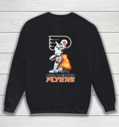 NHL My Cat Loves Philadelphia Flyers Hockey Sweatshirt
