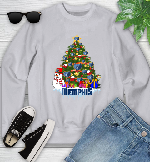 Memphis Grizzlies Merry Christmas NBA Basketball Sports Youth Sweatshirt 4