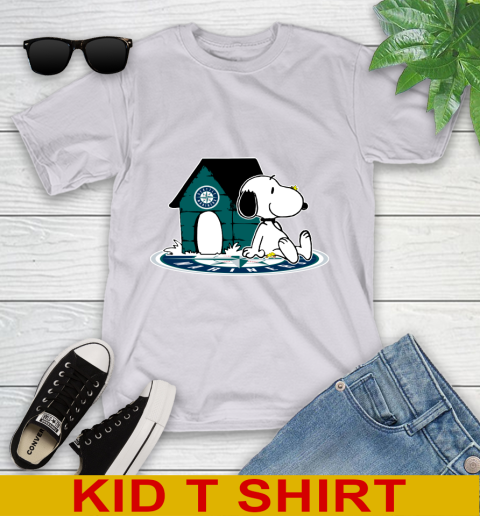 MLB Baseball Seattle Mariners Snoopy The Peanuts Movie Shirt Youth T-Shirt 5