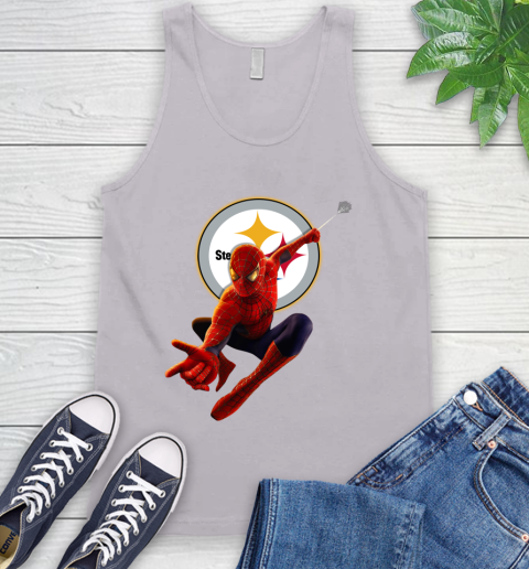 NFL Spider Man Avengers Endgame Football Pittsburgh Steelers Tank Top 4