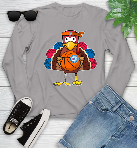 Philadelphia 76ers Turkey thanksgiving day Youth Long Sleeve 5