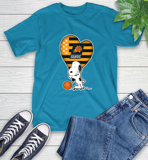Phoenix Suns NBA Basketball The Peanuts Movie Adorable Snoopy T-Shirt 8