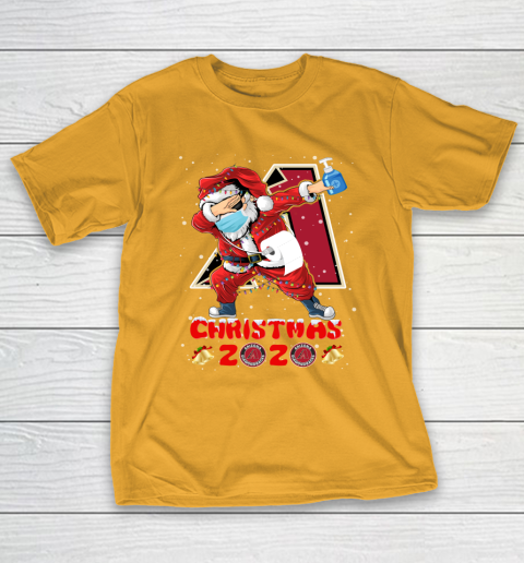 Arizona Diamondbacks Funny Santa Claus Dabbing Christmas 2020 MLB T-Shirt 2