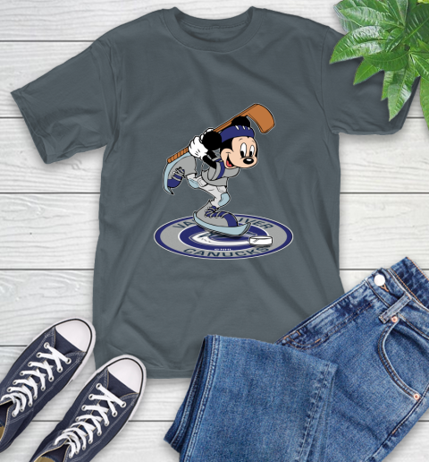 NHL Hockey Vancouver Canucks Cheerful Mickey Disney Shirt T-Shirt - Image 8