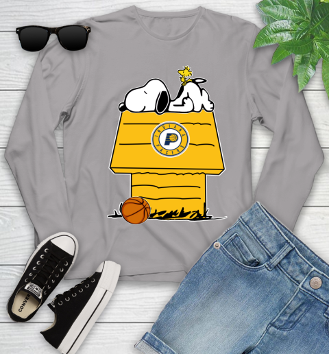 Indiana Pacers NBA Basketball Snoopy Woodstock The Peanuts Movie Youth Long Sleeve 5