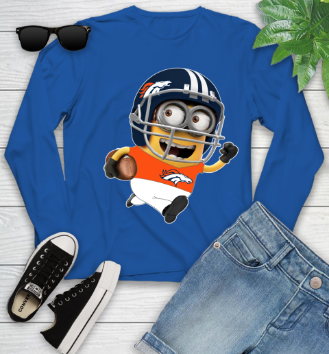 NFL Denver Broncos Minions Disney Football Sports Youth Long Sleeve 9