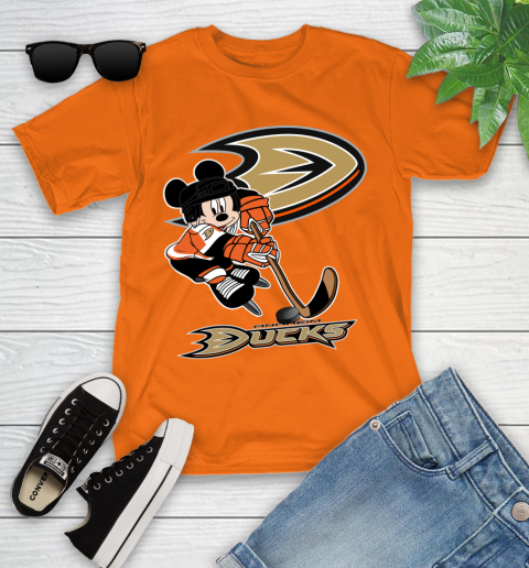 NHL Anaheim Ducks Mickey Mouse Disney Hockey T Shirt Youth T-Shirt 7
