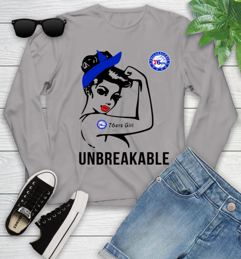 NBA Philadelphia 76ers Girl Unbreakable Basketball Sports Youth Long Sleeve 3