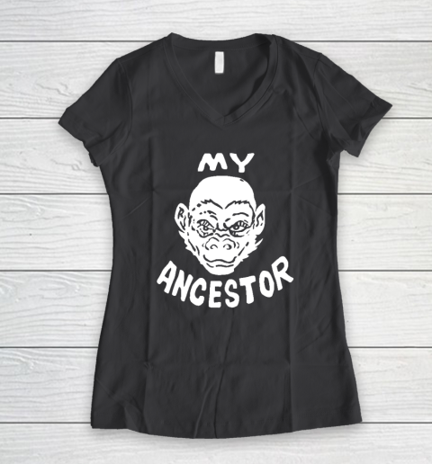 My Ancestor Monkey Women's V-Neck T-Shirt 4