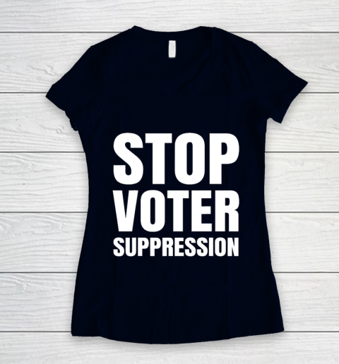 Black Voters Matter Protect The Vote Stop Voter Suppression Women's V-Neck T-Shirt 2