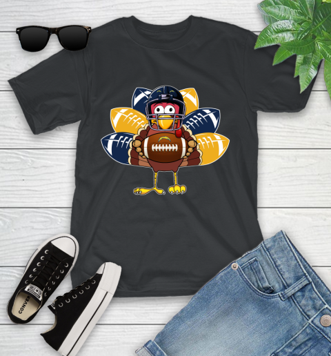San Diego Chargers Turkey Thanksgiving Day Youth T-Shirt 2