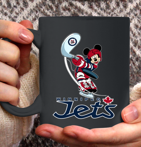 NHL Hockey Winnipeg Jets Cheerful Mickey Mouse Shirt Ceramic Mug 15oz