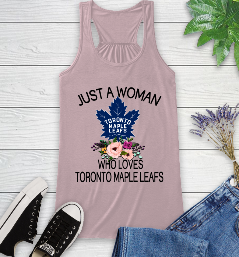 NHL Just A Woman Who Loves Toronto Maple Leafs Hockey Sports Racerback Tank 5