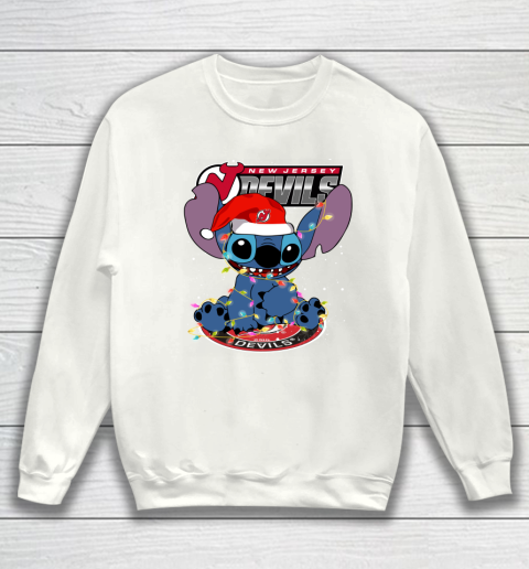 New Jersey Devils NHL Hockey noel stitch Christmas Sweatshirt