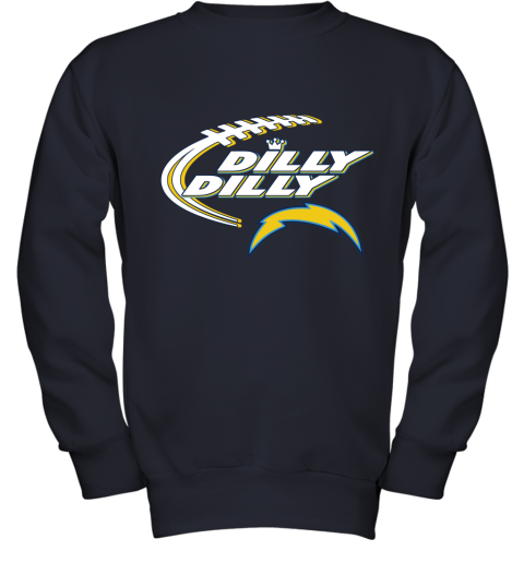NFL Los Angeles Chargers Dilly Dilly Football Sports W59tQCA6JoL youth sweatshirt 47 95 151514 front navy