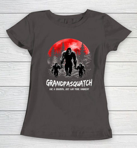 Grandpa Squatch Like A Grandpa Just Way More Squatchy Funny Women's T-Shirt 5