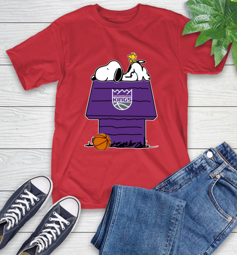 Sacramento Kings NBA Basketball Snoopy Woodstock The Peanuts Movie T-Shirt 10