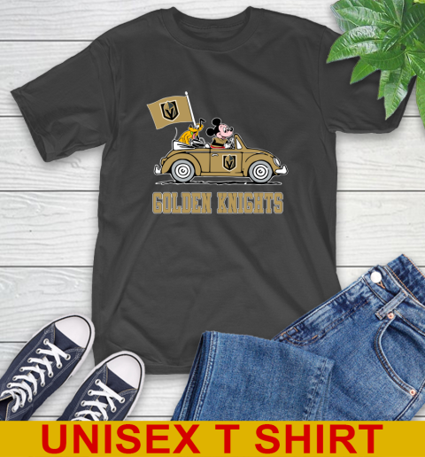 NHL Hockey Vegas Golden Knights Pluto Mickey Driving Disney Shirt T-Shirt 2