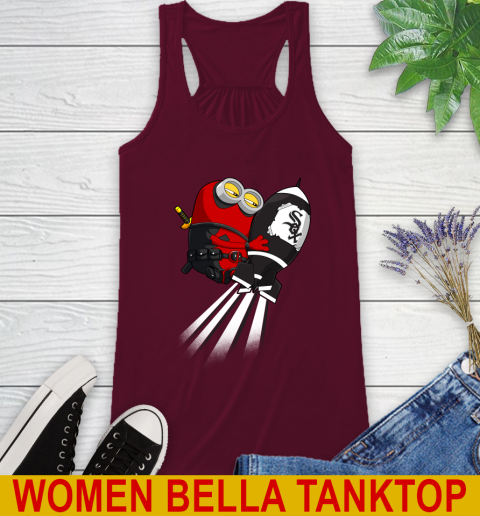 MLB Baseball Chicago White Sox Deadpool Minion Marvel Shirt Racerback Tank 2