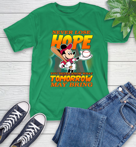Los Angeles Angels MLB Baseball Mickey Disney Never Lose Hope T-Shirt 7