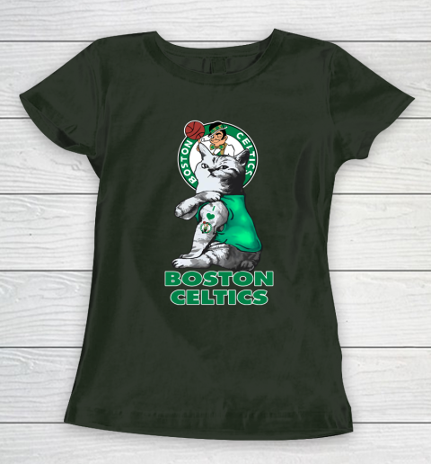 NBA Basketball My Cat Loves Boston Celtics Women's T-Shirt 4