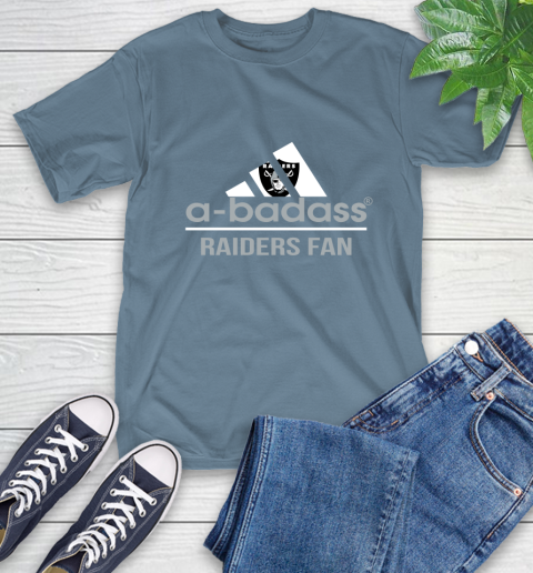 Oakland Raiders NFL Football A Badass Adidas Adoring Fan Sports T-Shirt 8