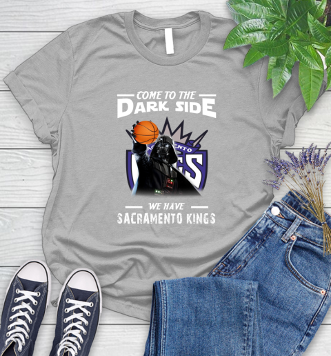 NBA Come To The Dark Side We Have Sacramento Kings Star Wars Darth Vader Basketball Women's T-Shirt 5