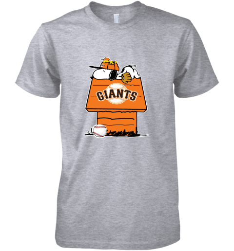 SF Giants Peanuts Snoopy Baseball Jersey - Gray - Scesy