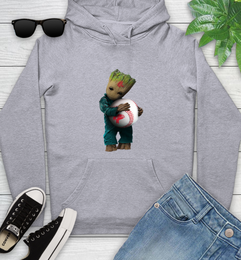 MLB Groot Guardians Of The Galaxy Baseball Sports Boston Red Sox Youth Hoodie 6