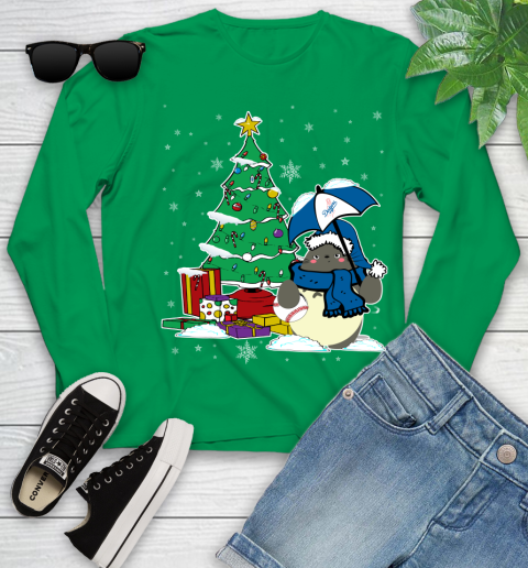 Los Angeles Dodgers MLB Baseball Cute Tonari No Totoro Christmas Sports Youth Long Sleeve 7