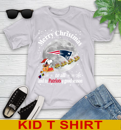 New England Patriots Merry Christmas To All And To Patriots A Good Season NFL Football Sports Youth T-Shirt 4