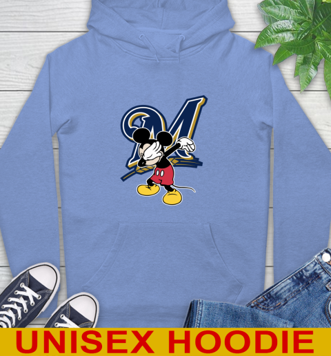 Milwaukee Brewers MLB Baseball Dabbing Mickey Disney Sports Hoodie 11