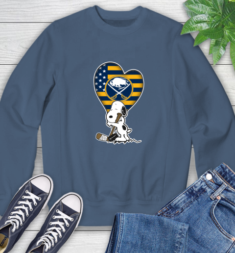 Buffalo Sabres NHL Hockey The Peanuts Movie Adorable Snoopy Sweatshirt 7