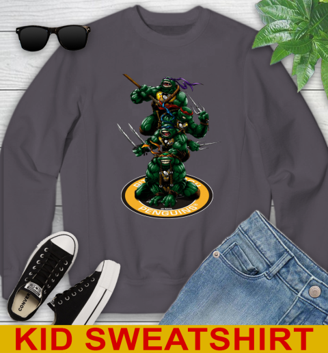NHL Hockey Pittsburgh Penguins Teenage Mutant Ninja Turtles Shirt Youth Sweatshirt 7 NHL Hockey Pittsburgh Penguins Teenage Mutant Ninja Turtles Shirt Youth Sweatshirt - Image 7