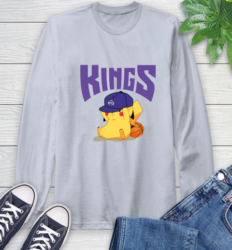 NBA Pikachu Basketball Sports Sacramento Kings Long Sleeve T-Shirt 6