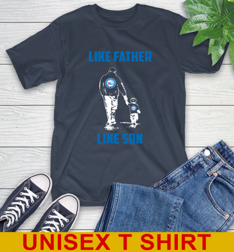 Philadelphia 76ers NBA Basketball Like Father Like Son Sports T-Shirt 3