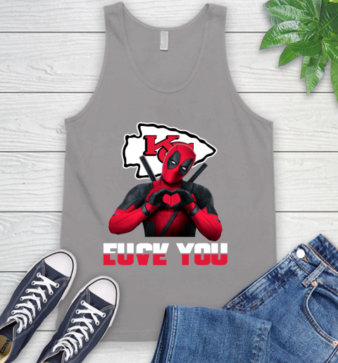 NHL Kansas City Chiefs Deadpool Love You Fuck You Football Sports Tank Top 3