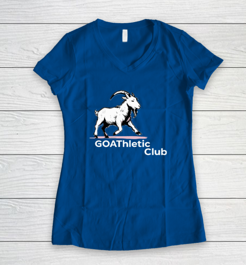 GOAThletic Club For The MEGA Goats Women's V-Neck T-Shirt 5