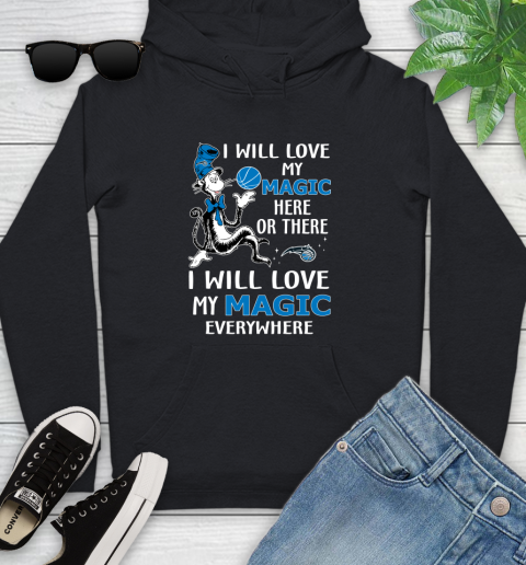 NBA Basketball Orlando Magic I Will Love My Magic Everywhere Dr Seuss Shirt Youth Hoodie
