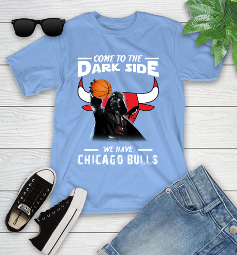 NBA Come To The Dark Side We Have Chicago Bulls Star Wars Darth Vader Basketball Youth T-Shirt 15