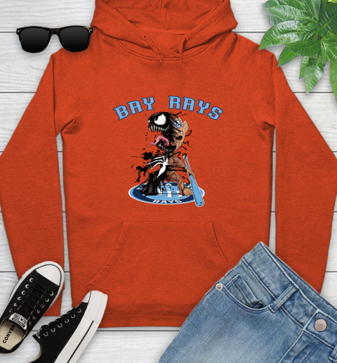 MLB Tampa Bay Rays Baseball Venom Groot Guardians Of The Galaxy Youth Hoodie 5