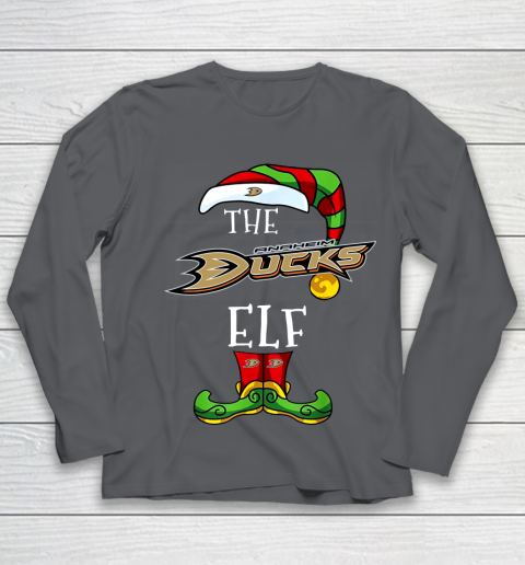 Anaheim Ducks Christmas ELF Funny NHL Youth Long Sleeve 6