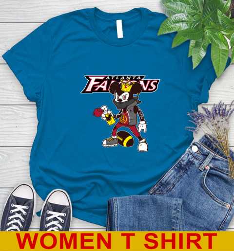 Atlanta Falcons NFL Football Mickey Peace Sign Sports Women's T-Shirt 8 Atlanta Falcons NFL Football Mickey Peace Sign Sports Women's T-Shirt - Image 8