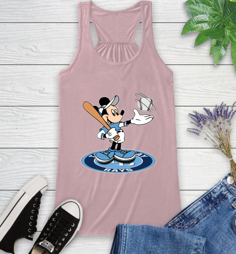MLB Baseball Tampa Bay Rays Cheerful Mickey Disney Shirt Racerback Tank 10
