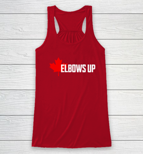 Elbows Up Canada True North Strong and Free Proud Canadian Racerback Tank 3
