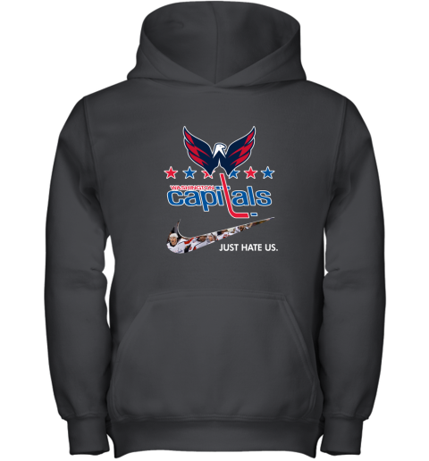 NHL Team Washington Capitals x Nike Just Hate Us Hockey Youth Hoodie