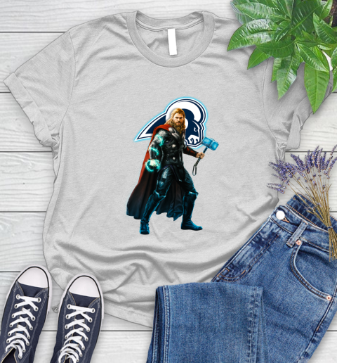 NFL Thor Avengers Endgame Football Los Angeles Rams Women's T-Shirt
